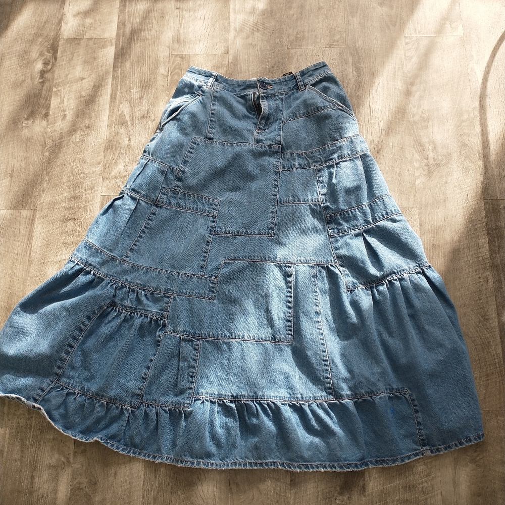 Jean Maxi Skirt